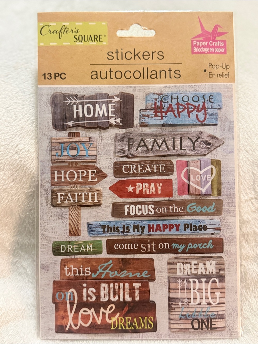 💜Rustic Inspirational Stickers - 13 PCS Scrapbooking & Journaling